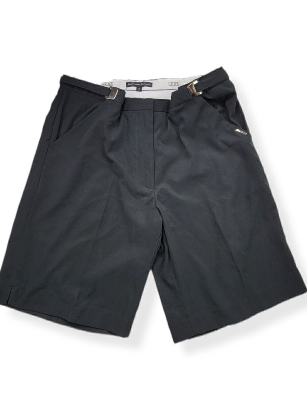 LPGA Black Golf shorts with adjustable waist buckles size 8